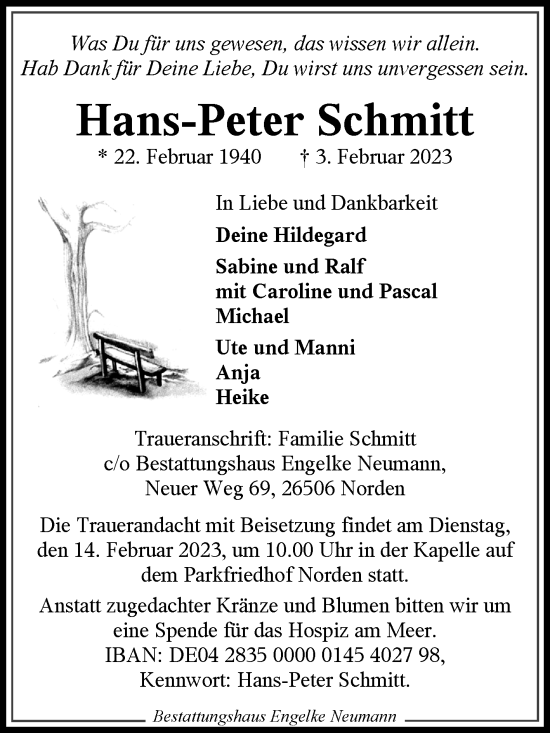 Traueranzeigen Von Hans Peter Schmitt Ok Trauer De